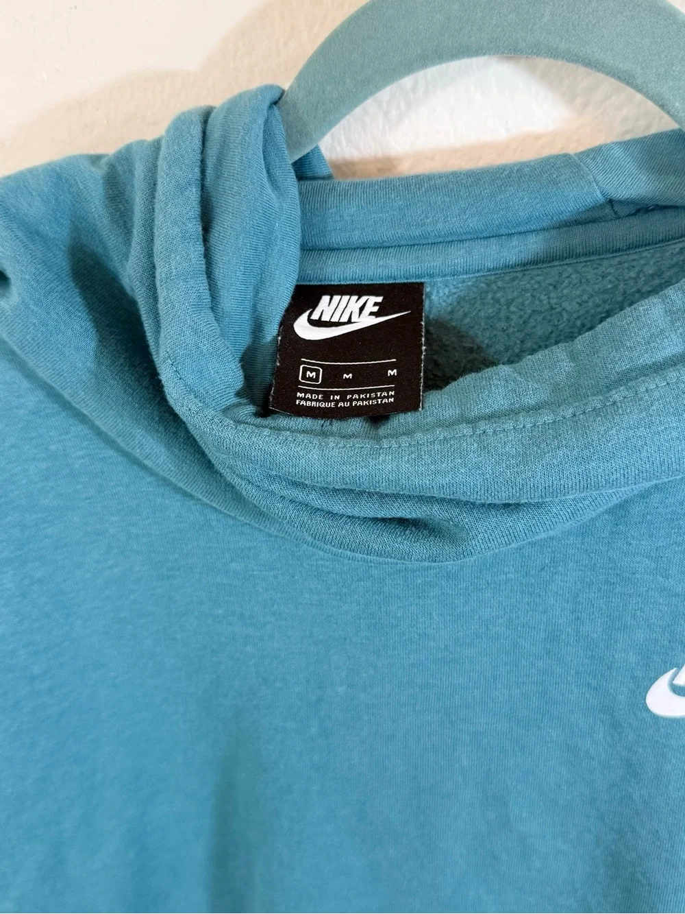 NIKE Women’s Teal Blue Cowl Neck Pullover Sweatshirt